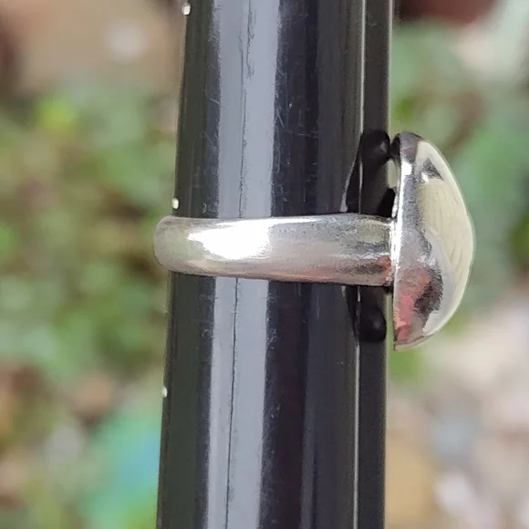 Vintage Marked 925 for sterling silver moon ring size 8 - Picture 3 of 7